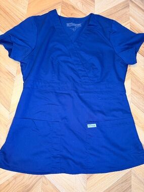 Grey's Anatomy Women's Navy Blue Scrub Top